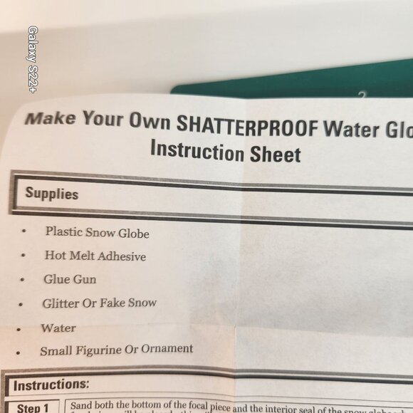 DIY Shatterproof Christmas Holiday Ornament Water Snow Globe With Instructions S - Picture 5 of 9